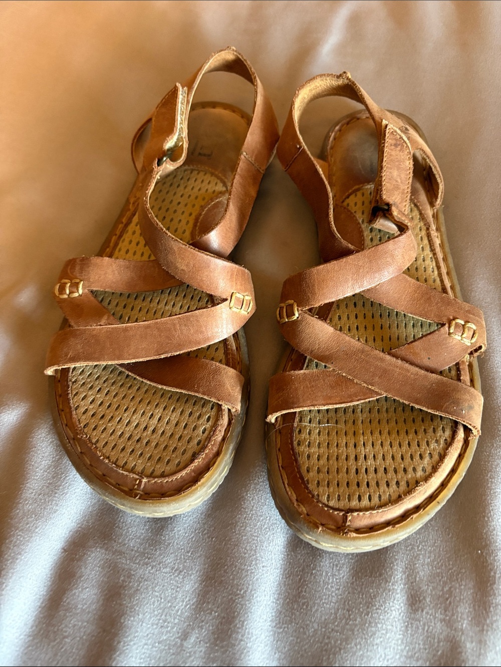 Womens Brown Strappy Sandals